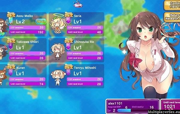 Huge breasts in interactive hentai game